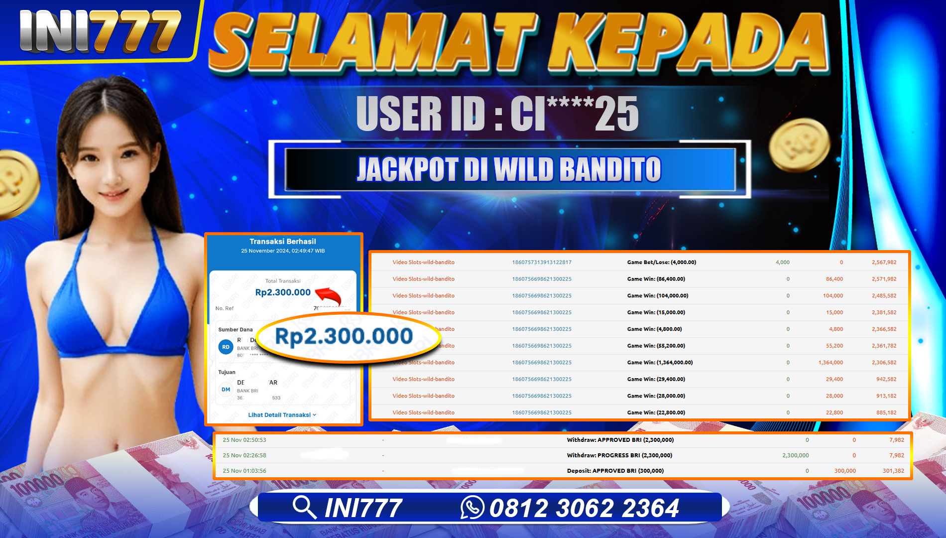 INI777 di Wild Bandito RP.2.300.000 LUNAS